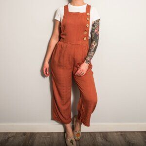 Light Rust Pink Lightweight Overalls